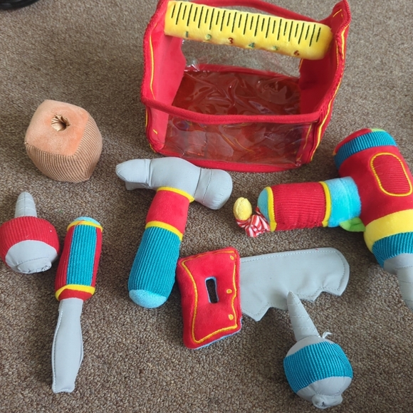 Melissa & Doug soft plush first toddler tool box/tools with vibrating drill - Picture 2 of 7